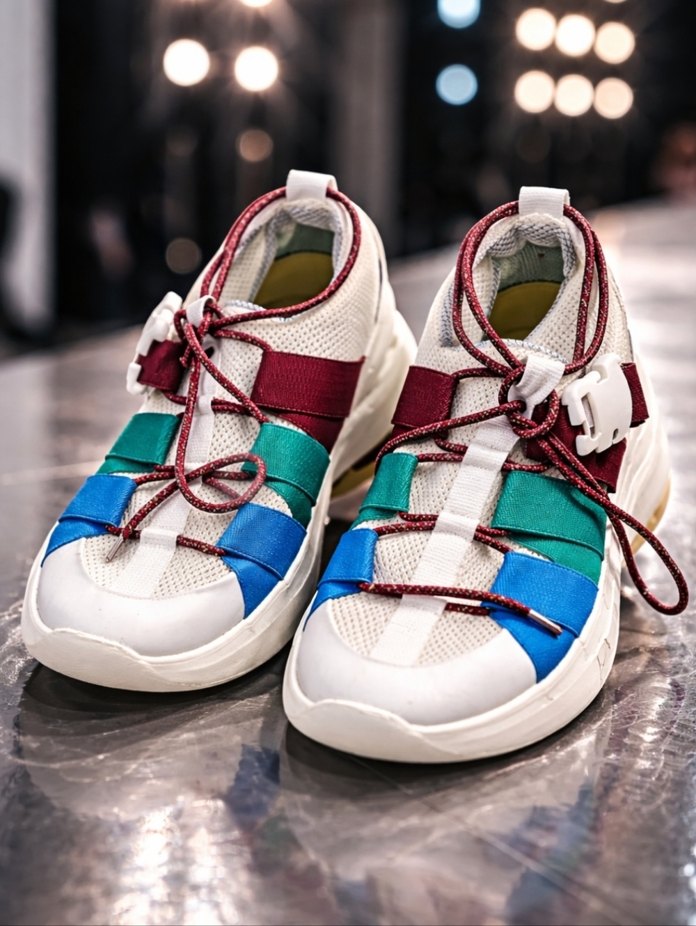 CHRISTOPHER KANE Multicolor Leather Sneakers Size 40 Made in Italy Designer